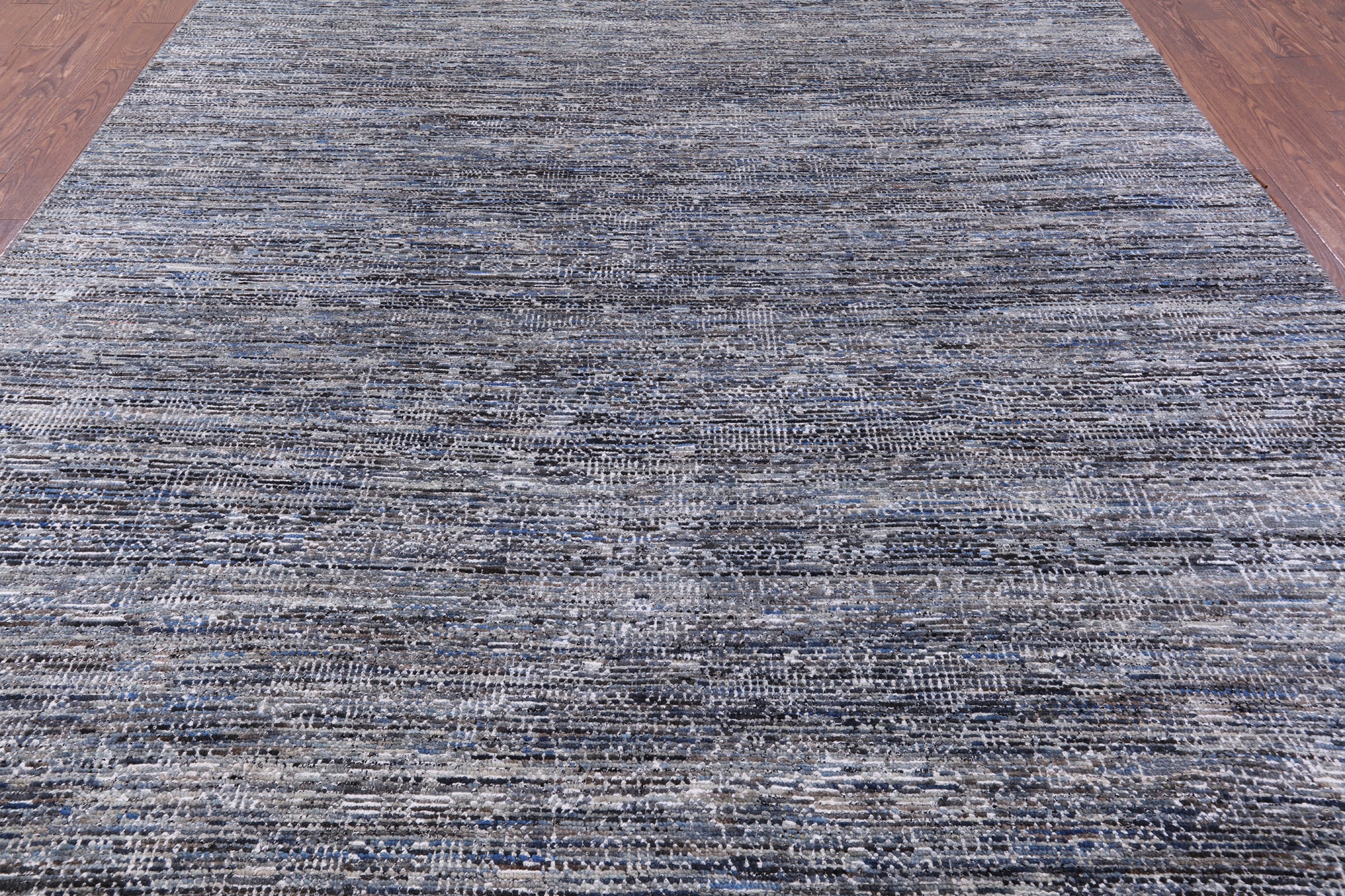 Contemporary Hand Knotted Wool & Silk Rug - 9' 0" X 11' 11" - Golden Nile