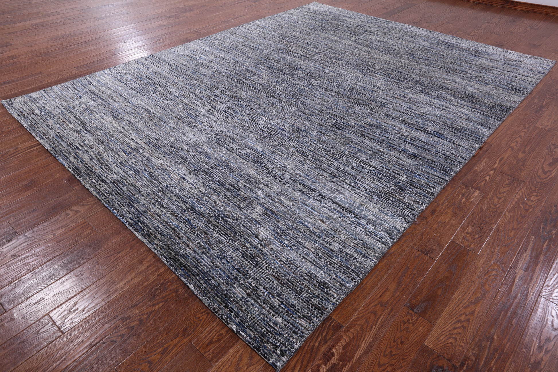 Contemporary Hand Knotted Wool & Silk Rug - 9' 0" X 11' 11" - Golden Nile