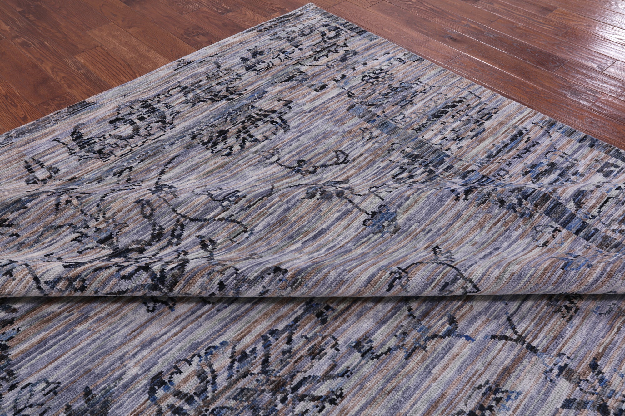 Modern Handmade Wool Rug - 8' 11" X 12' 3" - Golden Nile
