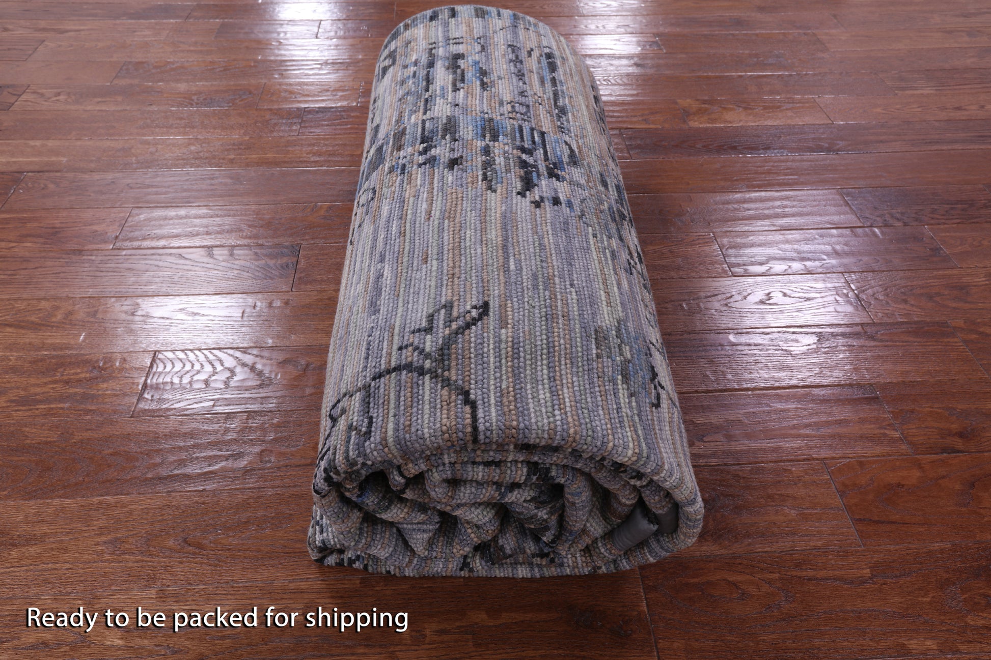Modern Handmade Wool Rug - 8' 11" X 12' 3" - Golden Nile