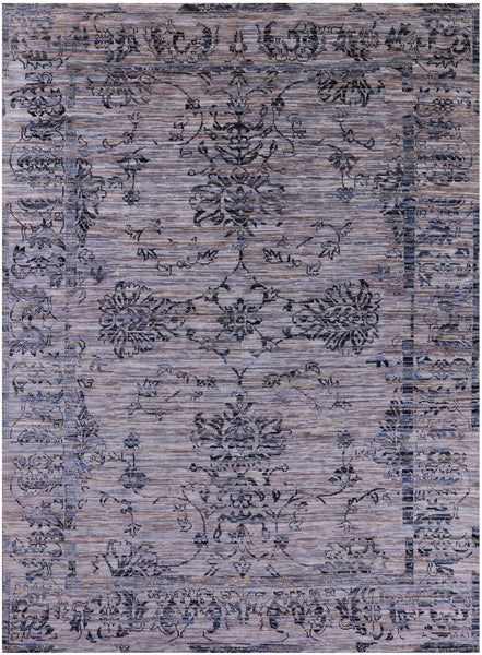 Modern Handmade Wool Rug - 8' 11" X 12' 3" - Golden Nile