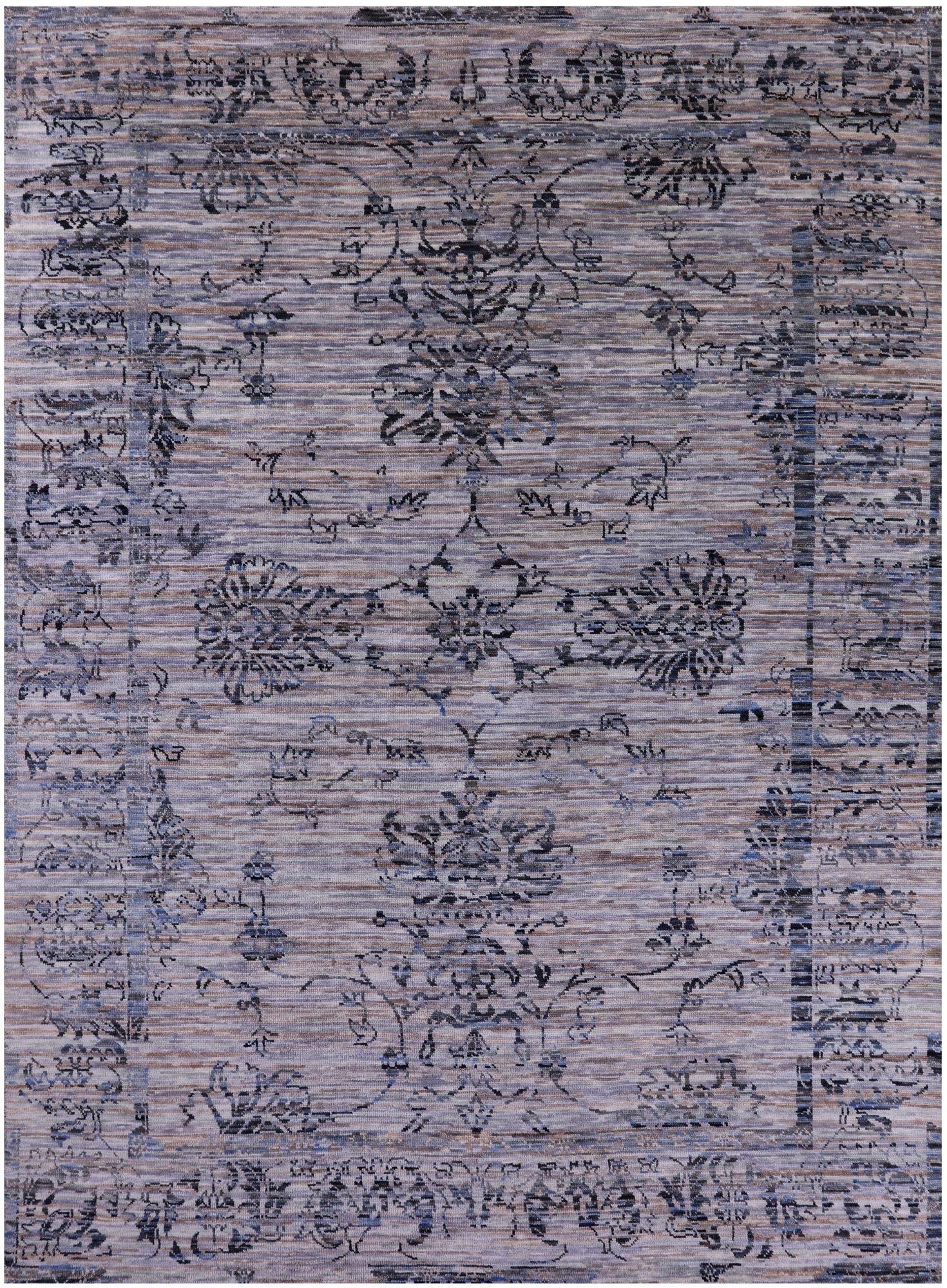 Modern Handmade Wool Rug - 8' 11" X 12' 3" - Golden Nile