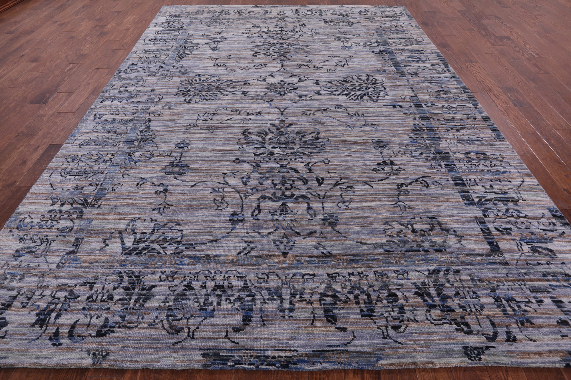 Modern Handmade Wool Rug - 8' 11" X 12' 3" - Golden Nile