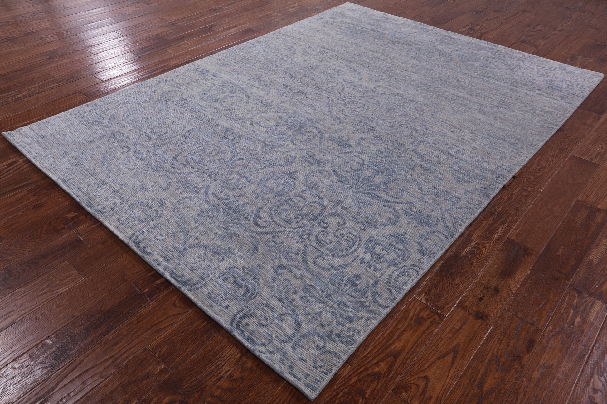 Modern Hand Knotted Wool Rug - 6' 3" X 9' 0" - Golden Nile