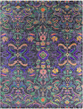 Grey Modern Handmade Wool & Silk Rug - 8' 10" X 11' 10" - Golden Nile
