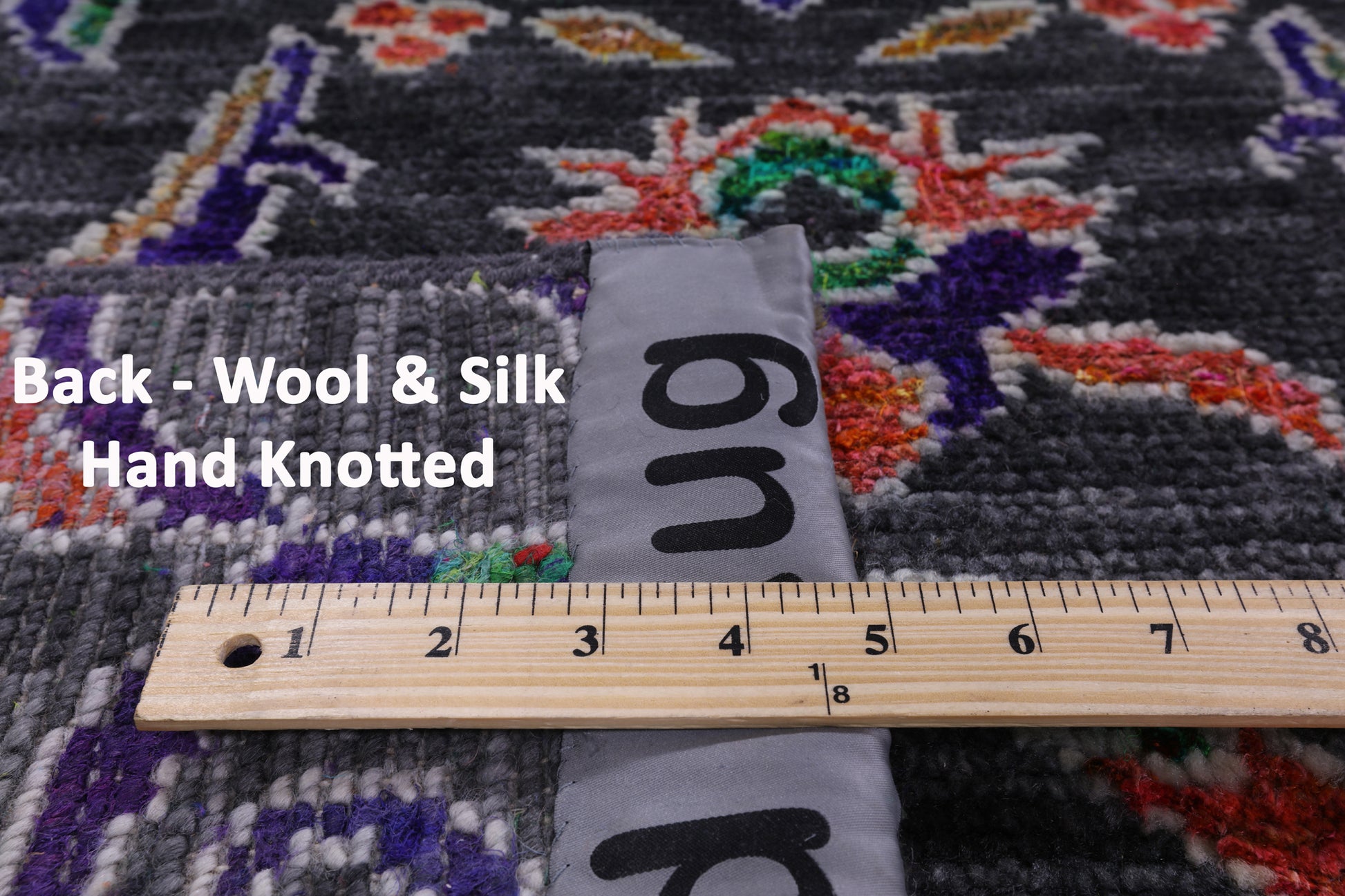 Grey Modern Handmade Wool & Silk Rug - 8' 10" X 11' 10" - Golden Nile