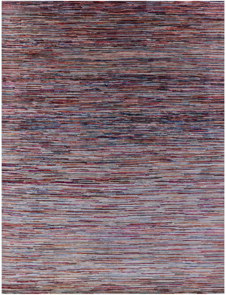 Persian Gabbeh Hand Knotted Wool Rug - 8' 10" X 11' 11" - Golden Nile