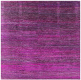 Purple Square Savannah Grass Handmade Wool & Silk Rug - 9' 11" X 10' 1" - Golden Nile