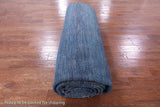 Blue Savannah Grass Hand Knotted Wool & Silk Rug - 11' 11" X 18' 0" - Golden Nile