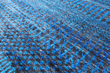 Blue Savannah Grass Hand Knotted Wool & Silk Rug - 11' 11" X 18' 0" - Golden Nile