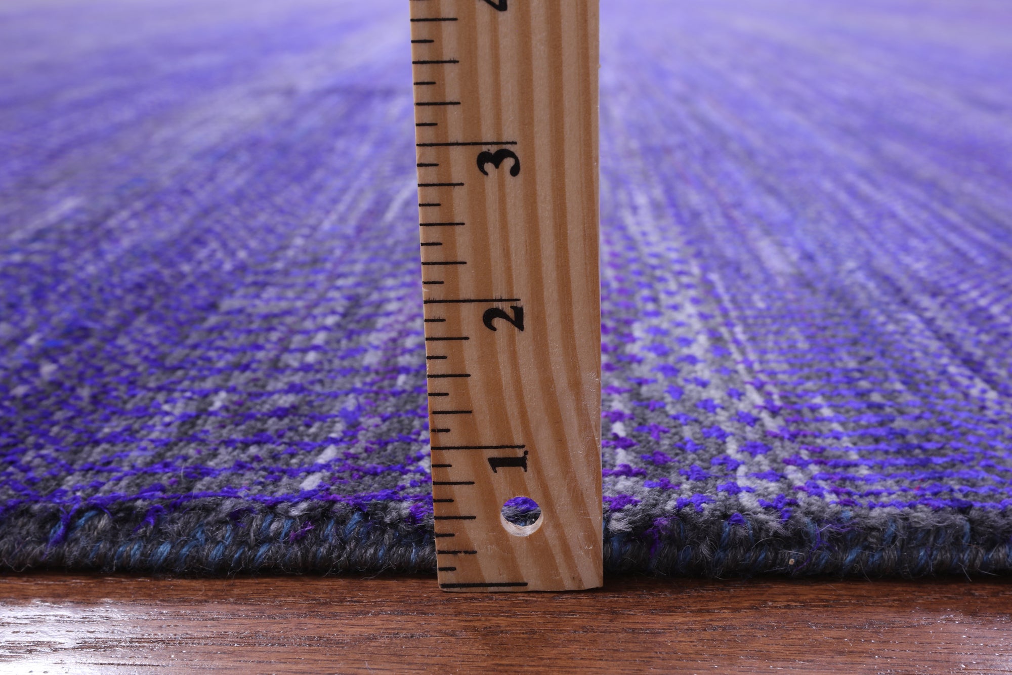 Purple Square Savannah Grass Hand Knotted Wool & Silk Rug - 11' 11" X 12' 3" - Golden Nile