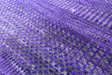 Purple Square Savannah Grass Hand Knotted Wool & Silk Rug - 11' 11" X 12' 3" - Golden Nile