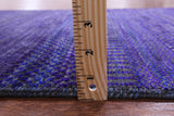 Purple Savannah Grass Handmade Wool & Silk Runner Rug - 2' 8" X 23' 6" - Golden Nile