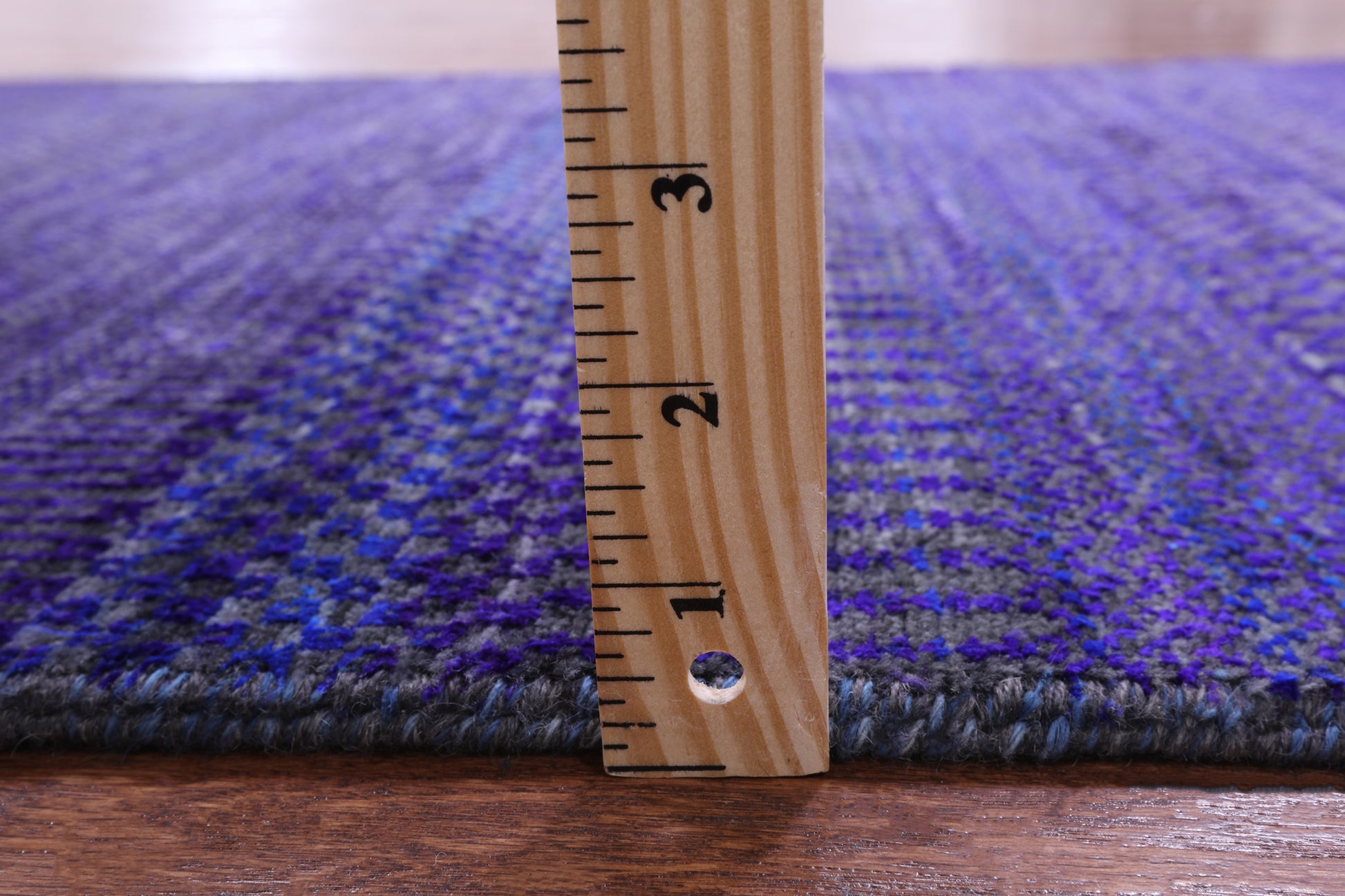 Purple Savannah Grass Handmade Wool & Silk Runner Rug - 2' 8" X 23' 6" - Golden Nile
