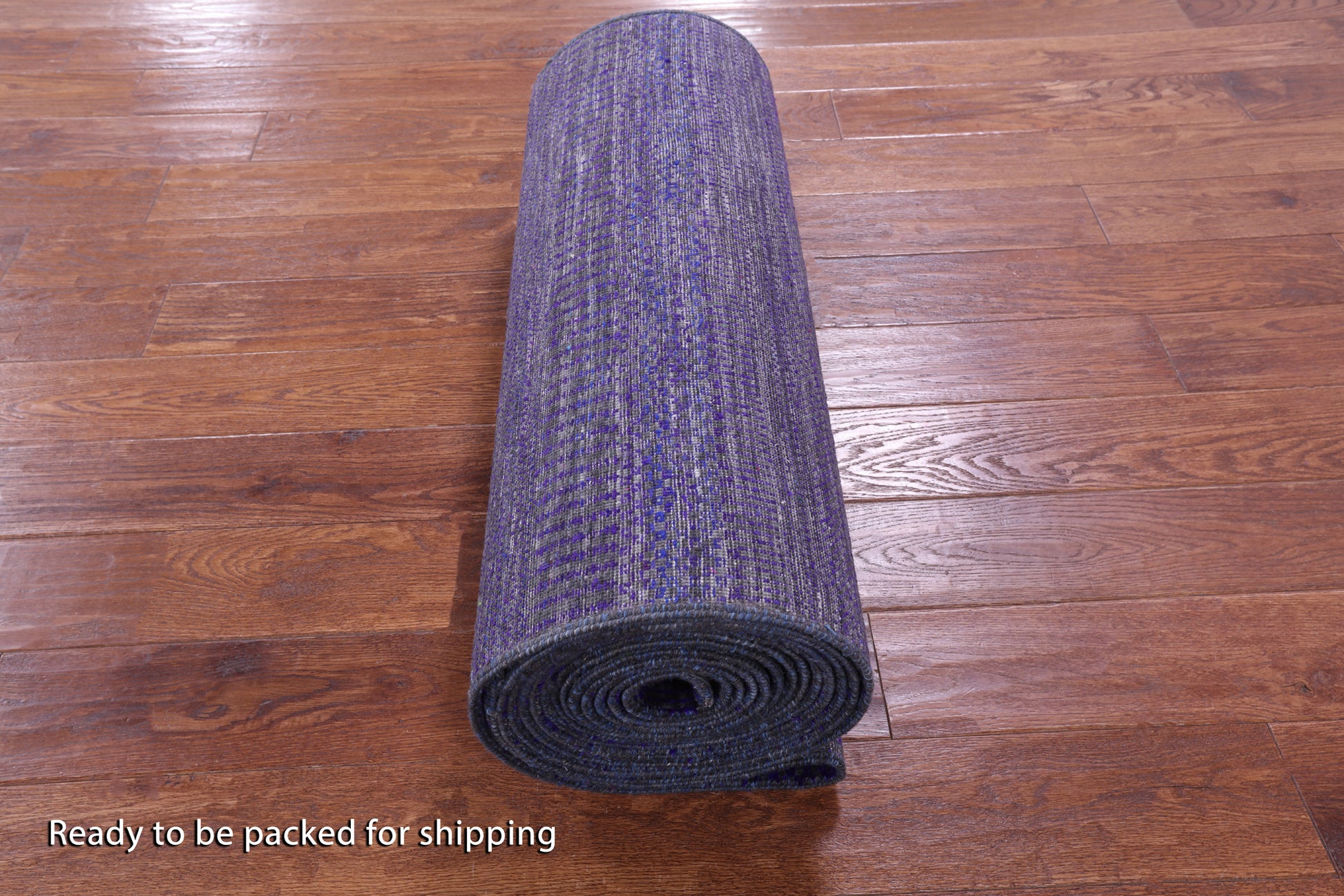 Purple Savannah Grass Handmade Wool & Silk Runner Rug - 2' 8" X 23' 6" - Golden Nile