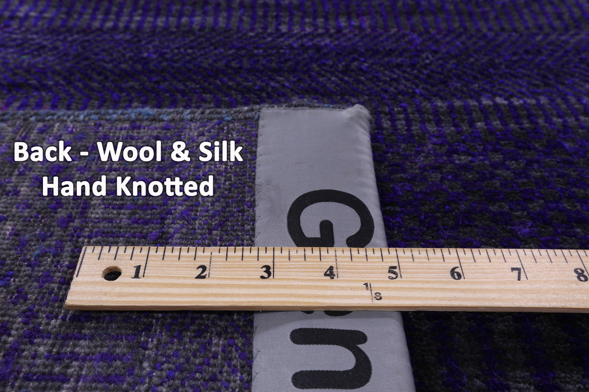 Purple Savannah Grass Handmade Wool & Silk Runner Rug - 2' 8" X 23' 6" - Golden Nile