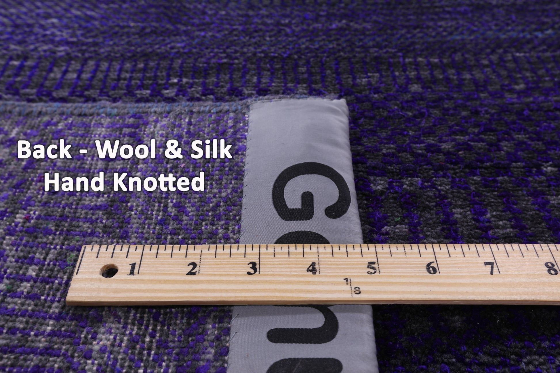 Purple Savannah Grass Hand Knotted Wool & Silk Runner Rug - 2' 6" X 25' 8" - Golden Nile