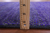 Purple Savannah Grass Hand Knotted Wool & Silk Runner Rug - 2' 6" X 25' 8" - Golden Nile