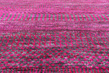 Pink Round Savannah Grass Handmade Wool & Silk Rug - 9' 8" X 9' 8" - Golden Nile