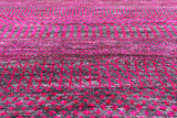 Pink Round Savannah Grass Handmade Wool & Silk Rug - 9' 8" X 9' 8" - Golden Nile
