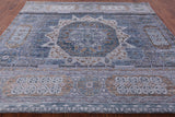Geometric Persian Mamluk Hand Knotted Wool Rug - 9' 1" X 12' 1" - Golden Nile