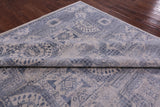 Ivory Geometric Persian Mamluk Handmade Wool Rug - 9' 1" X 11' 11" - Golden Nile