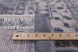 Ivory Geometric Persian Mamluk Handmade Wool Rug - 9' 1" X 11' 11" - Golden Nile
