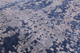 Contemporary Hand Knotted Wool & Silk Ocean Design Rug - 8' 11" X 12' 2" - Golden Nile
