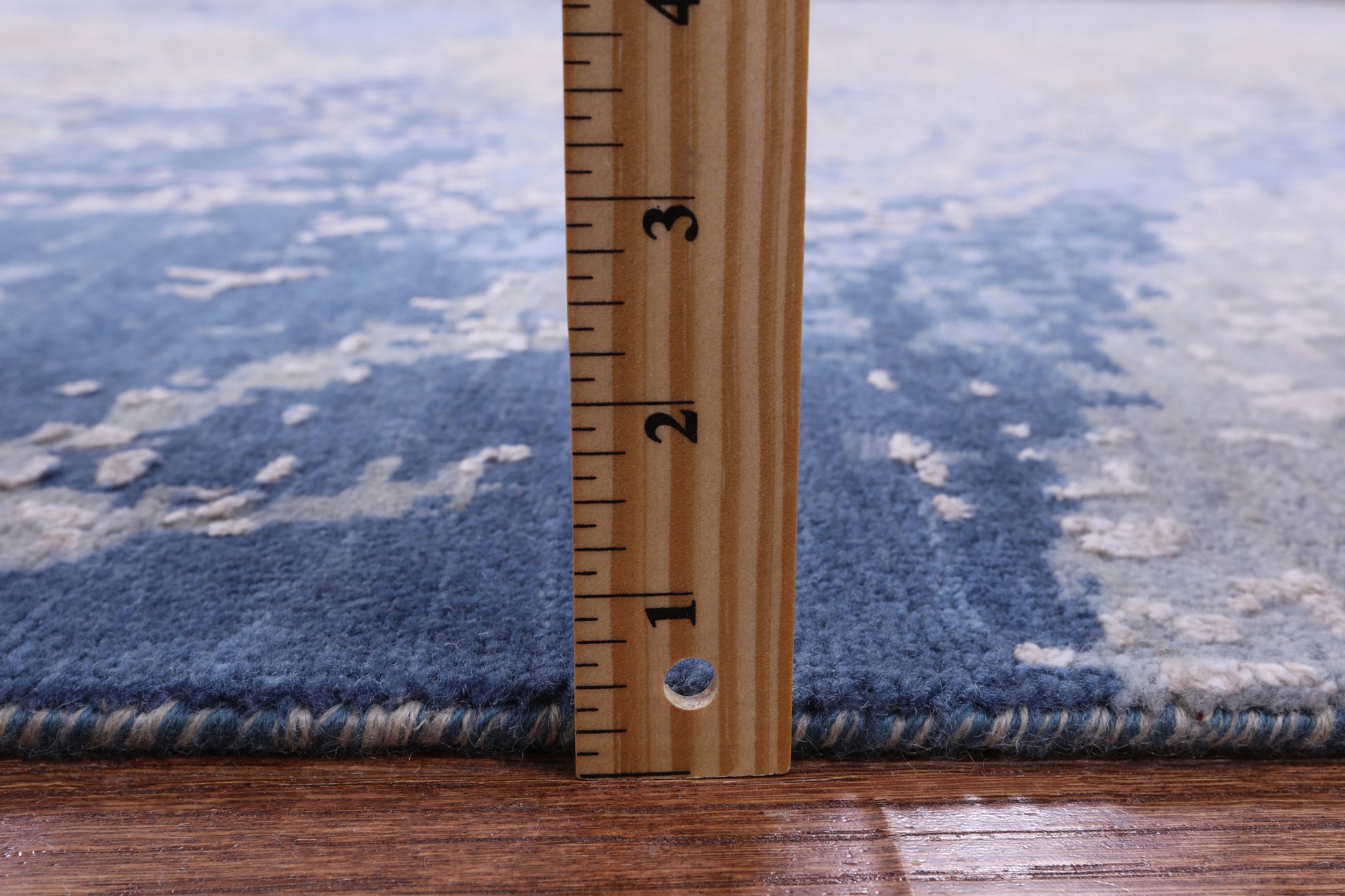 Contemporary Hand Knotted Wool & Silk Ocean Design Rug - 8' 11" X 12' 2" - Golden Nile