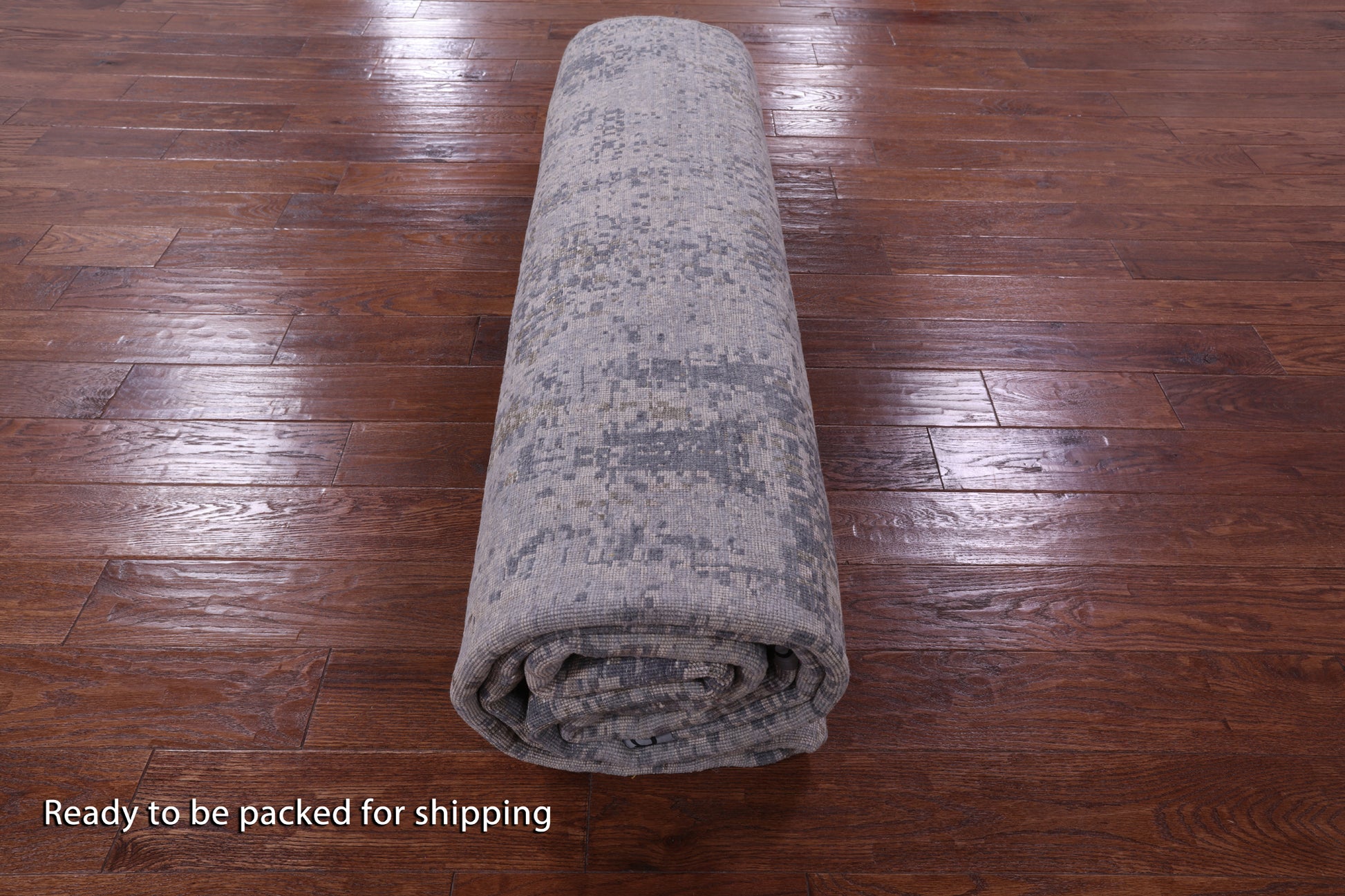 Modern Hand Knotted Wool & Silk Rug - 8' 11" X 12' 4" - Golden Nile