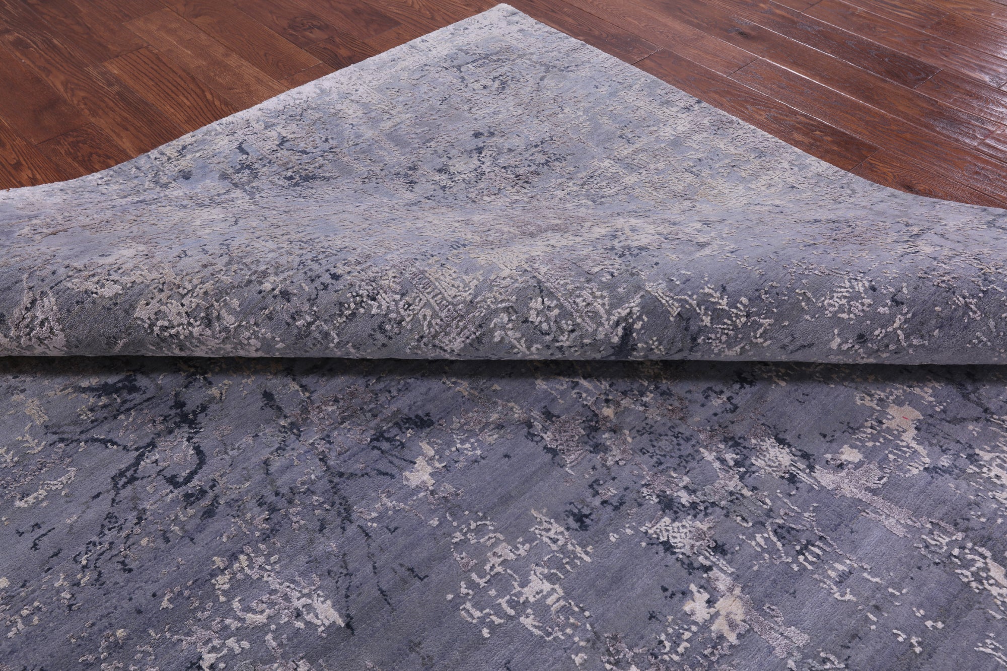 Contemporary Hand Knotted Wool & Silk Rug - 8' 11" X 12' 2" - Golden Nile