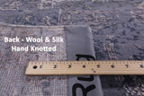 Contemporary Hand Knotted Wool & Silk Rug - 8' 11" X 12' 2" - Golden Nile