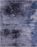 Abstract Contemporary Hand Knotted Wool & Silk Rug - 8' 0" X 10' 3" - Golden Nile