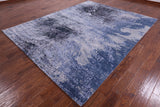 Abstract Contemporary Hand Knotted Wool & Silk Rug - 8' 0" X 10' 3" - Golden Nile