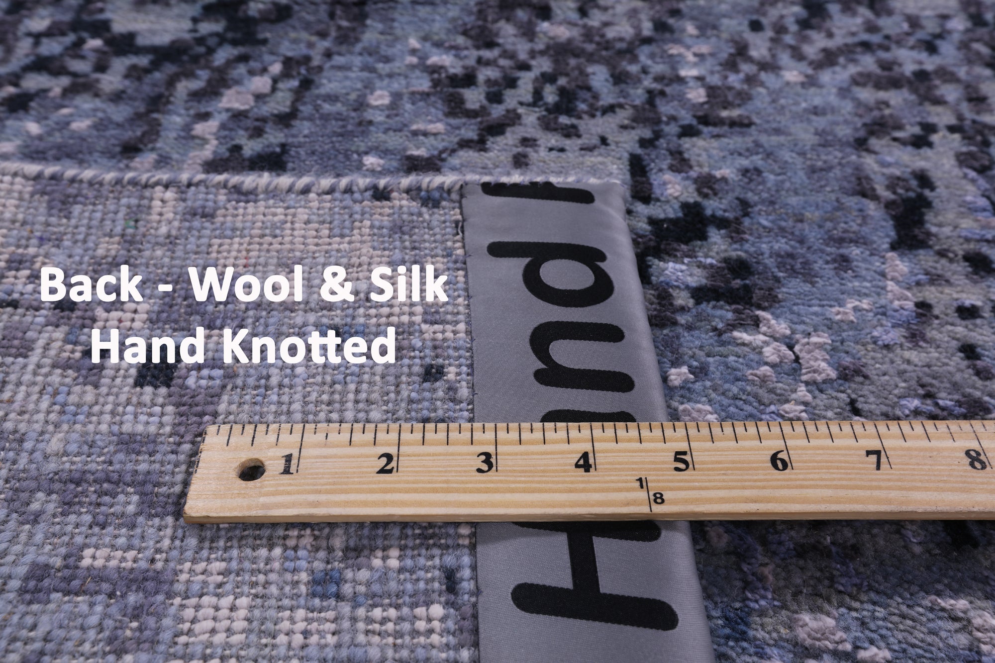 Abstract Contemporary Hand Knotted Wool & Silk Rug - 8' 0" X 10' 3" - Golden Nile