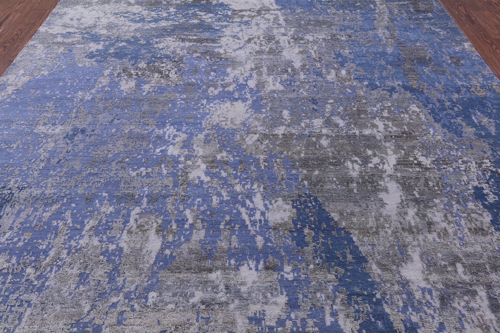 Modern Hand Knotted Wool & Silk Rug - 9' 0" X 12' 1" - Golden Nile