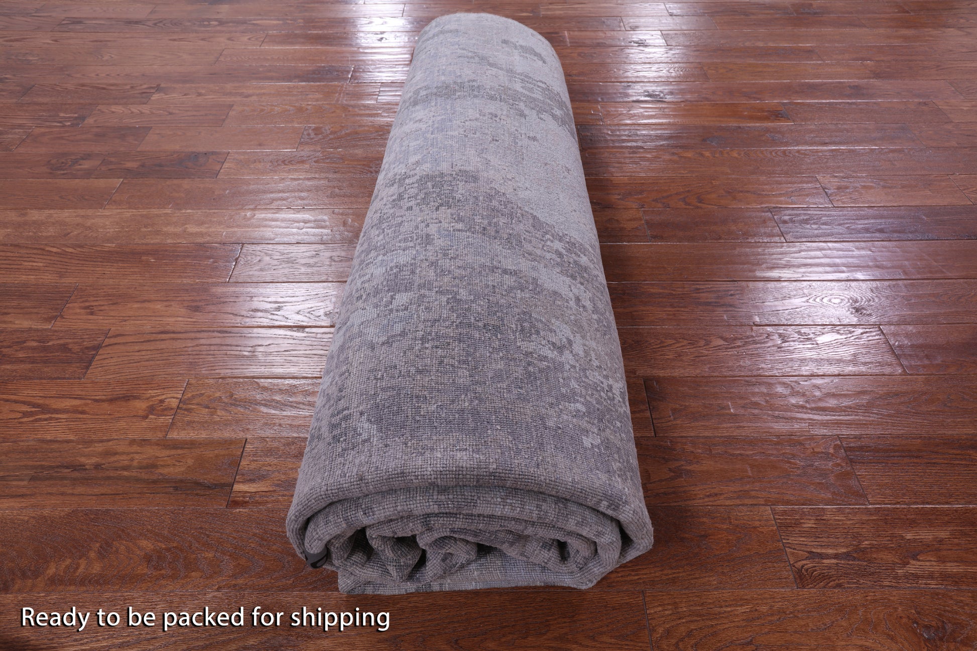 Abstract Modern Hand Knotted Wool & Silk Rug - 8' 10" X 12' 2" - Golden Nile