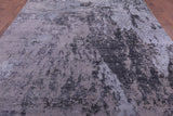 Abstract Modern Hand Knotted Wool & Silk Rug - 8' 10" X 12' 2" - Golden Nile