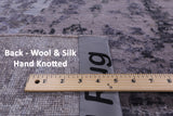 Abstract Modern Hand Knotted Wool & Silk Rug - 8' 10" X 12' 2" - Golden Nile