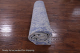 Abstract Modern Hand Knotted Wool & Silk Rug - 8' 10" X 12' 6" - Golden Nile