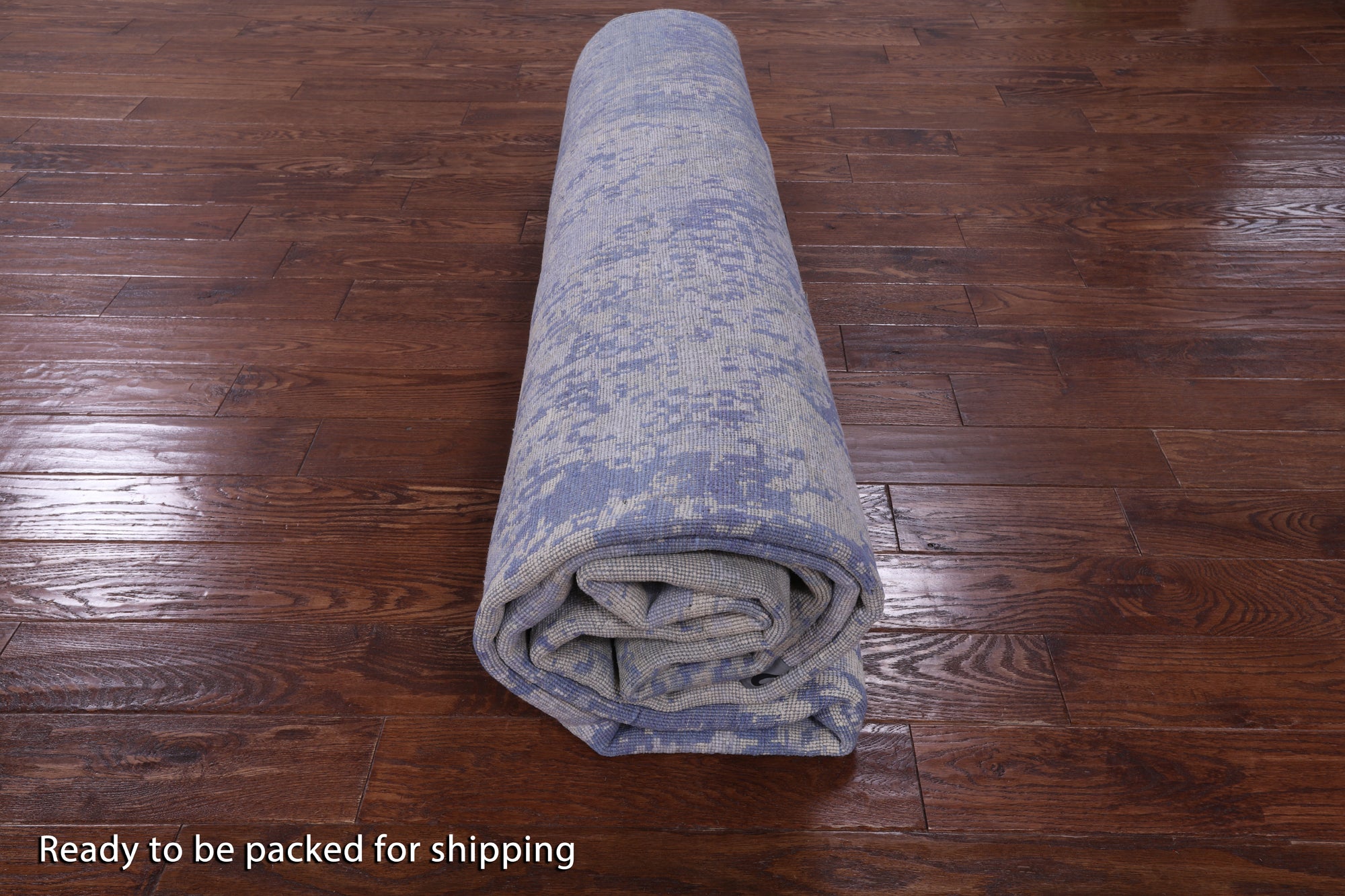Abstract Modern Hand Knotted Wool & Silk Rug - 8' 10" X 12' 6" - Golden Nile