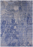 Abstract Modern Hand Knotted Wool & Silk Rug - 8' 10" X 12' 6" - Golden Nile
