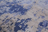 Abstract Modern Hand Knotted Wool & Silk Rug - 8' 10" X 12' 6" - Golden Nile