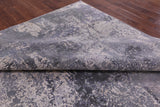 Abstract Modern Hand Knotted Wool & Silk Rug - 8' 1" X 9' 11" - Golden Nile