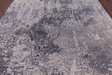 Abstract Modern Hand Knotted Wool & Silk Rug - 8' 1" X 9' 11" - Golden Nile