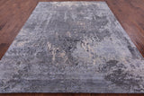 Abstract Modern Handmade Wool & Silk Rug - 7' 10" X 10' 1" - Golden Nile