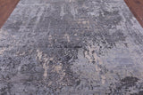 Abstract Modern Handmade Wool & Silk Rug - 7' 10" X 10' 1" - Golden Nile
