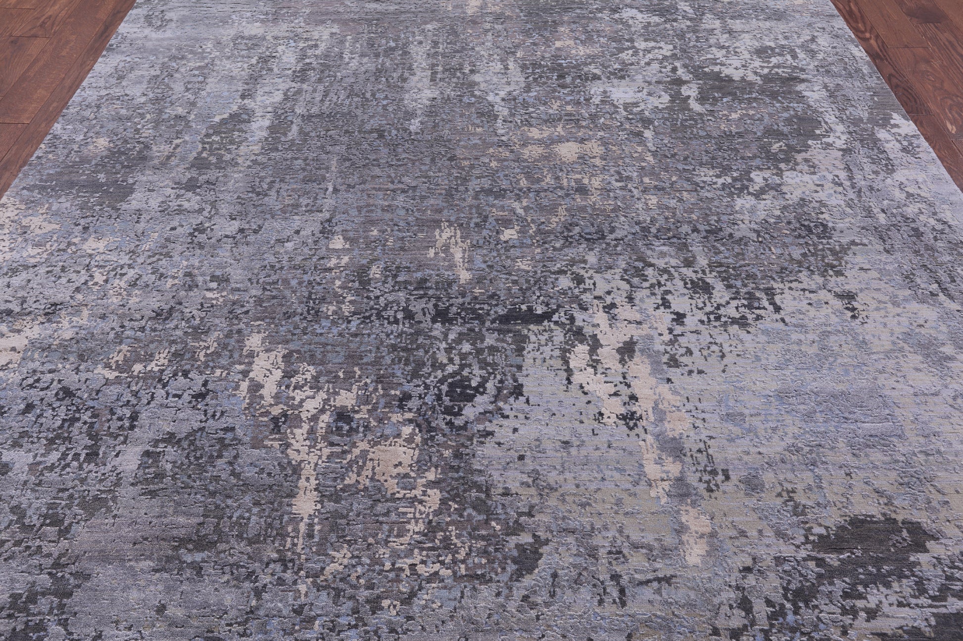Abstract Modern Handmade Wool & Silk Rug - 7' 10" X 10' 1" - Golden Nile
