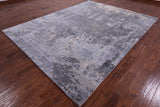 Abstract Modern Handmade Wool & Silk Rug - 7' 10" X 10' 1" - Golden Nile