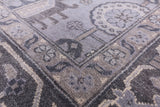 Grey Persian Fine Serapi Hand Knotted Wool Rug - 8' 10" X 11' 10" - Golden Nile